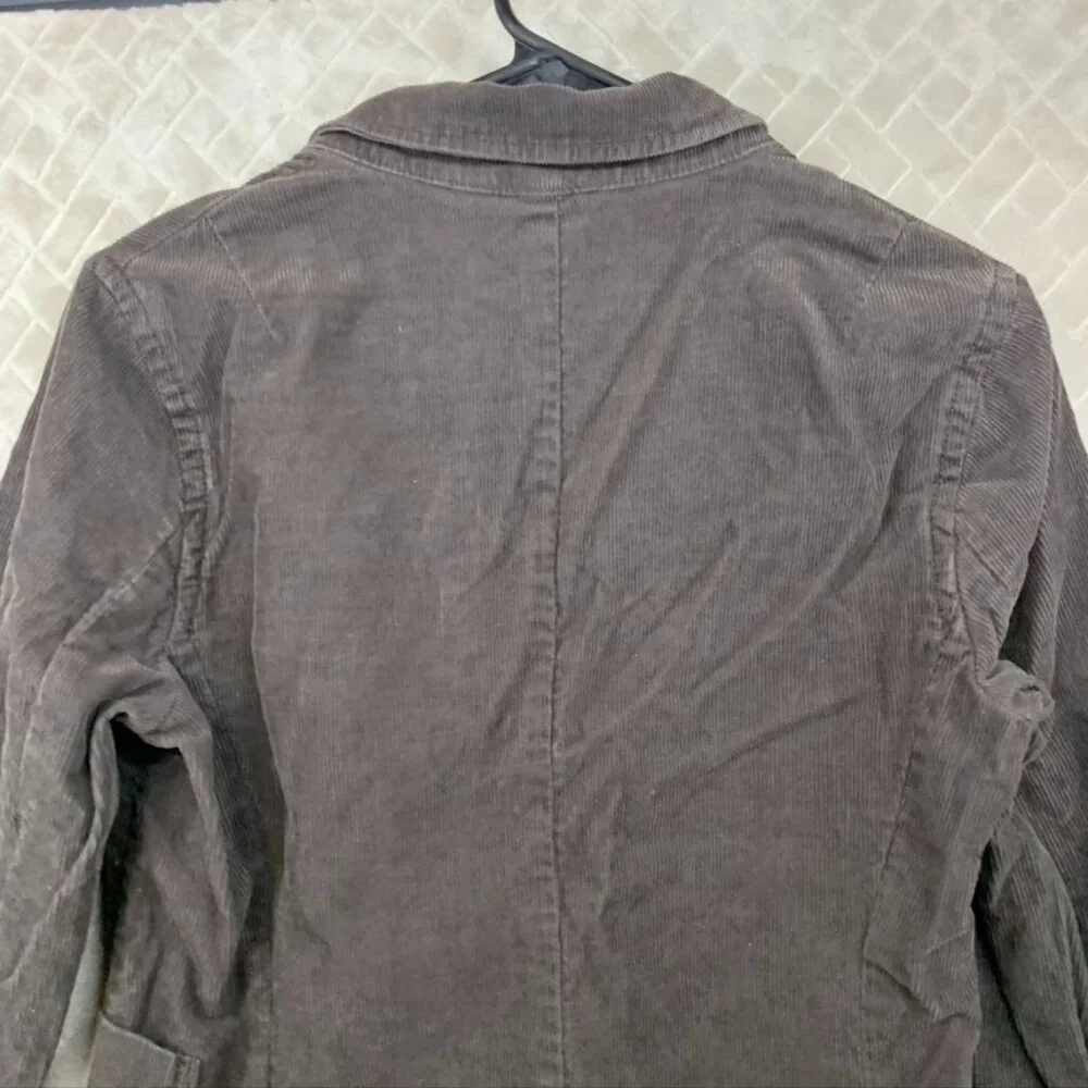 J Crew Womens 6 Corduroy Blazer Jacket Dark Brown Button Front 100% Cotton - Picture 12 of 15
